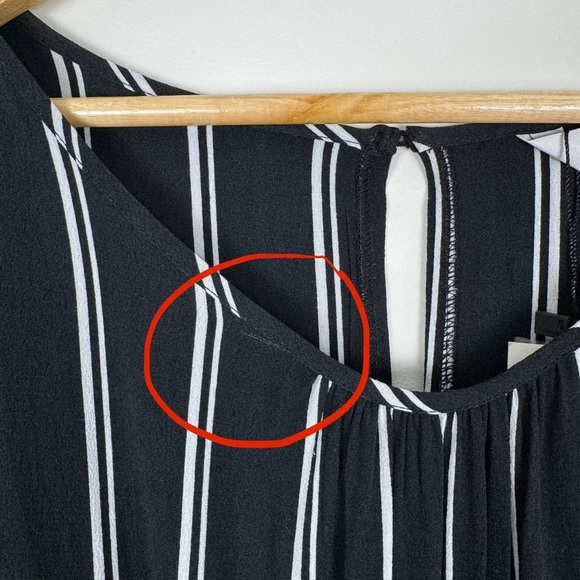 Sparkz Copenhagen Short Sleeve Crop Wide Leg Jumpsuit Black White Stripe Small - Picture 14 of 15